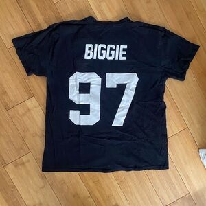 Eleven Paris Black Oversized Graphic T-Shirt with White Print Biggie Shirt Merch